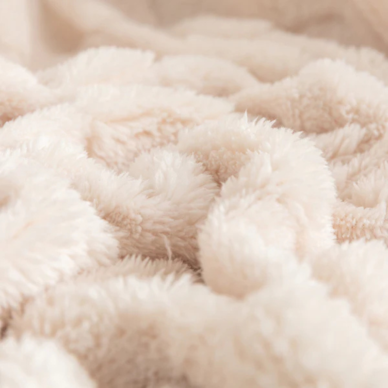 Coperta Spessa in Jacquard a Quadri – Morbida Coperta in Poliestere per Relax, Coprigambe o Strato da Letto – 70x100CM / 100x150CM